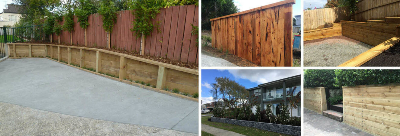 Timber retaining walls Auckland, Timber fencing ideas North Shore